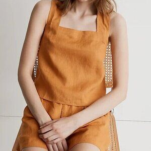 Madewell Women's Size 14 Linen Cross Back Top